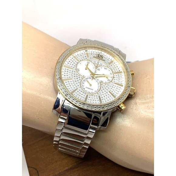 Joshua & Sons Men's Watch JS56 Quartz Chronograph Two Tone Stainless Ste… - Picture 5 of 13